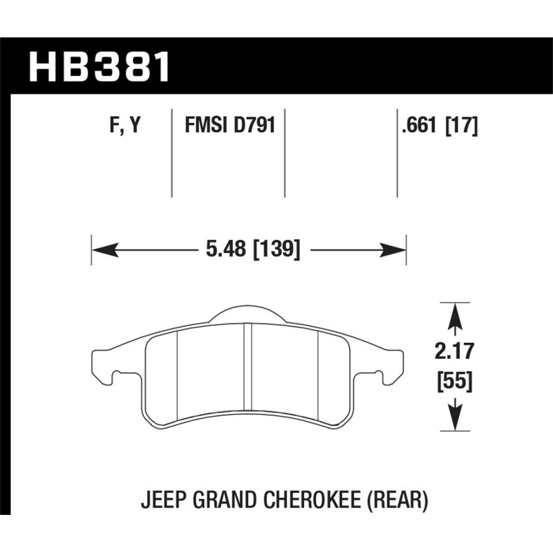 Hawk 99-04 Jeep Grand Cherokee LTS Street Rear Brake Pads