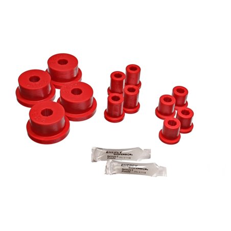 Energy Suspension 62-65 Ford Fairlane Red Rear Leaf Spring Bushing Set