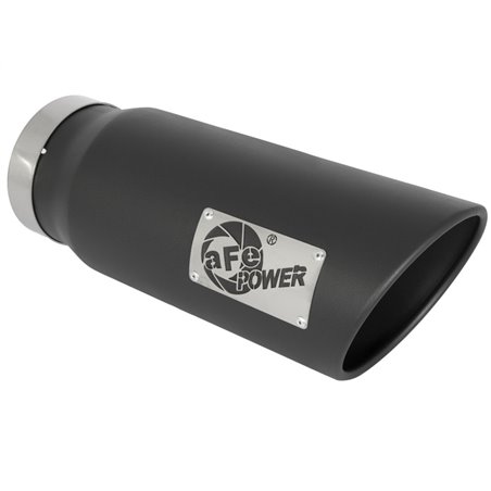 aFe Power MACH Force-Xp 5in In x 6in Out x 15in L Bolt-On 409 SS Exhaust Tip - Black