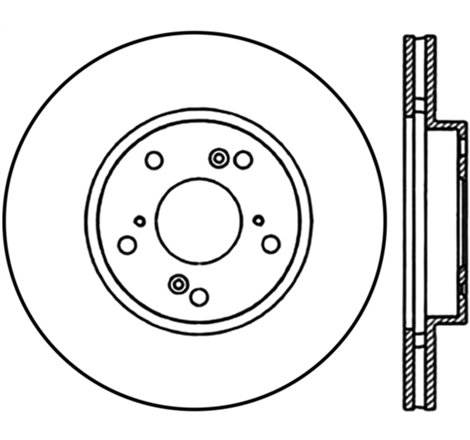 StopTech 06-08 Civic GX / 02-04 CR-V / 98-02 Honda Accord V6 / 03-07 Accord 4 cyl/V6 MT Drilled Lef