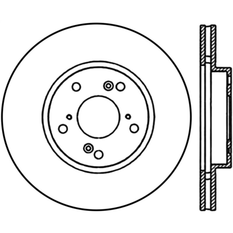 StopTech 06-08 Civic GX / 02-04 CR-V / 98-02 Honda Accord V6 / 03-07 Accord 4 cyl/V6 MT Drilled Lef