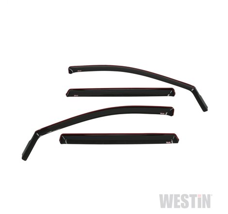 Westin 2013-2018 Nissan Pathfinder Wade In-Channel Wind Deflector 4pc - Smoke