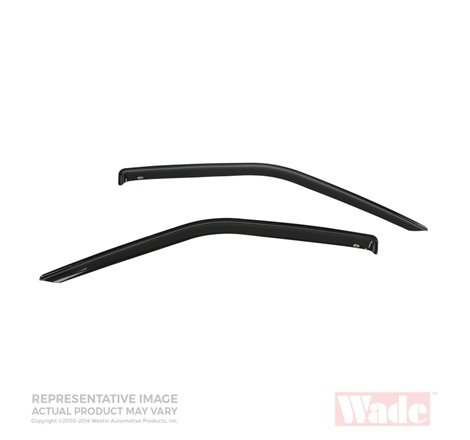 Westin 2005-2018 Toyota Tacoma Standard Cab Wade Slim Wind Deflector 2pc - Smoke