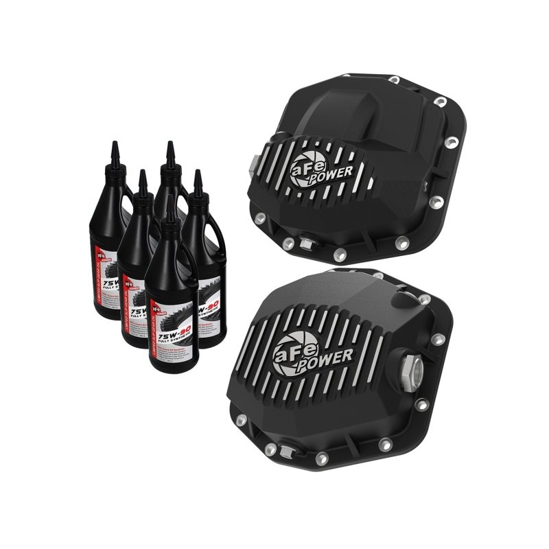 aFe Pro Series Front and Rear Diff Cover Kit w/ Oil 2018+ Jeep Wrangler (JL) V6 3.6L (Dana M220)