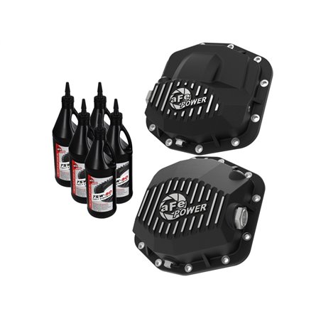 aFe Pro Series Front and Rear Diff Cover Kit w/ Oil 2018+ Jeep Wrangler (JL) V6 3.6L (Dana M220)