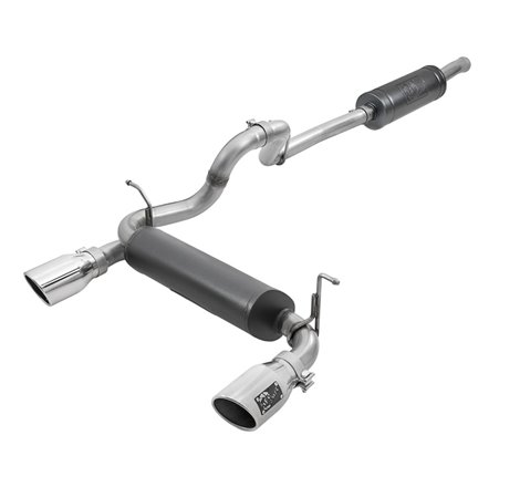 Rebel Series 2.5in 304 SS Cat-Back Exhaust w/ Polished Tips 2018+ Jeep Wrangler (JL) V6 3.6L