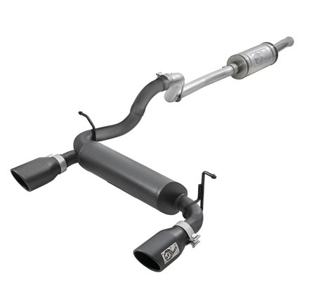 aFe Rebel Series 2.5in 409 SS Cat-Back Exhaust System w/ Black Tips Jeep Wrangler (JL) 2018 V6 3.6L