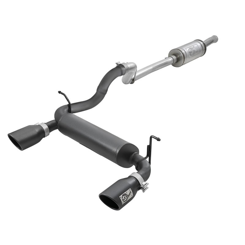 aFe Rebel Series 2.5in 409 SS Cat-Back Exhaust System w/ Black Tips Jeep Wrangler (JL) 2018 V6 3.6L