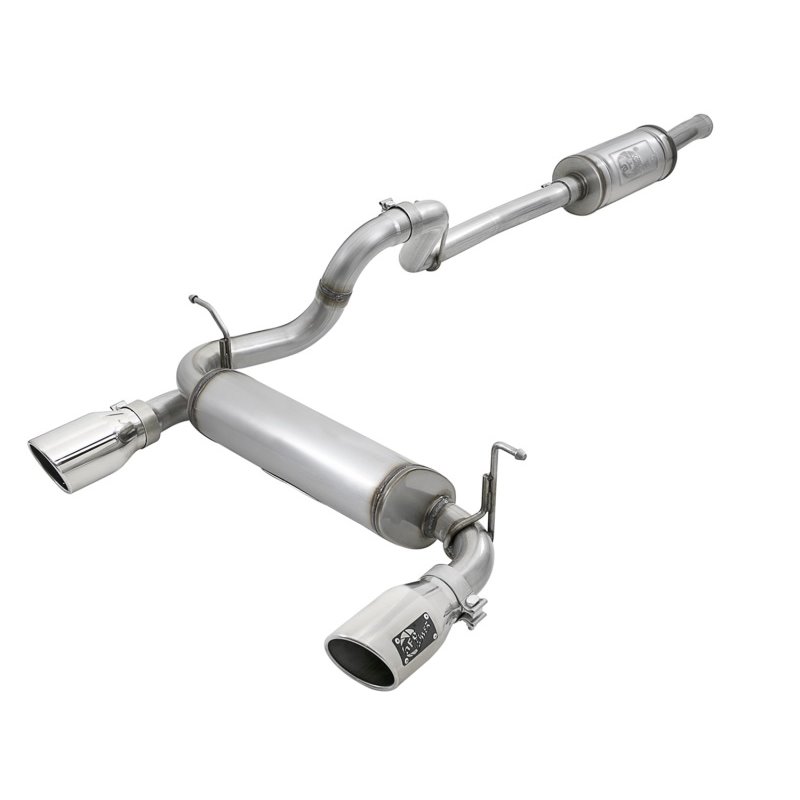 aFe Rebel Series 2.5in 409 SS Cat-Back Exhaust w/ Polished Tips 2018+ Jeep Wrangler (JL) V6 3.6L