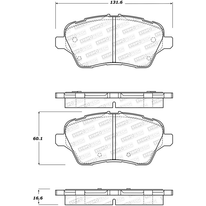 StopTech 14-18 Ford Fiesta Street Performance Front Brake Pads