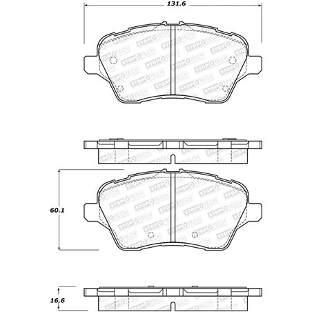 StopTech 14-18 Ford Fiesta Street Performance Front Brake Pads