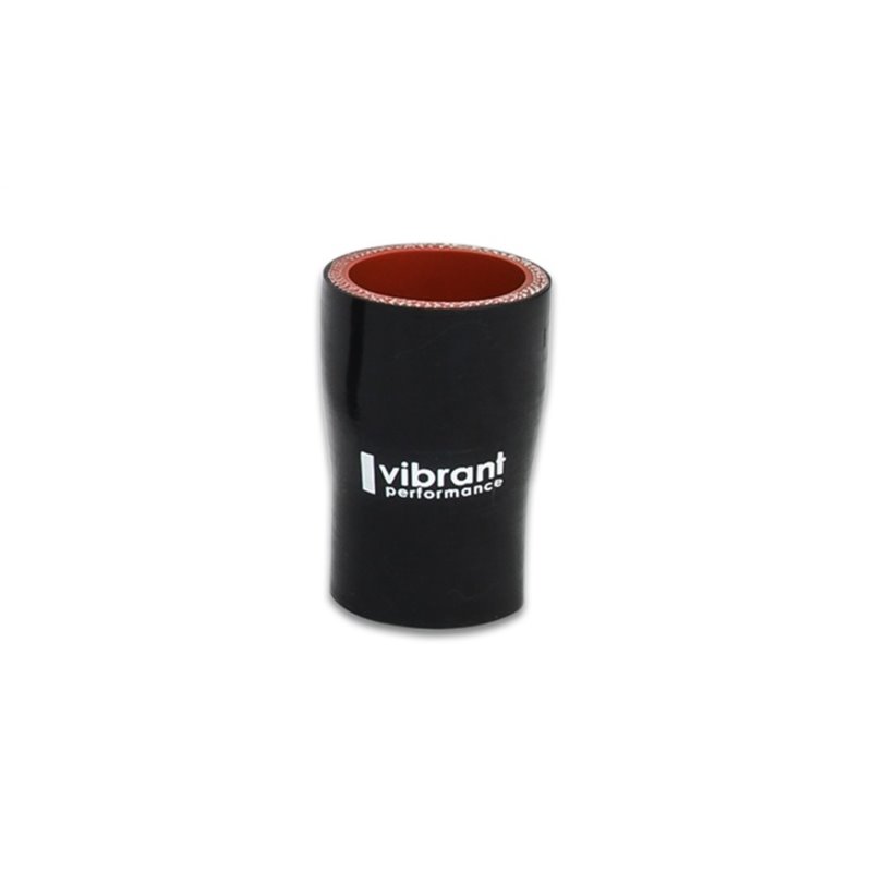 Vibrant 4 Ply Reducer Coupling 1in x 1.25in x 3in Long (BLACK)