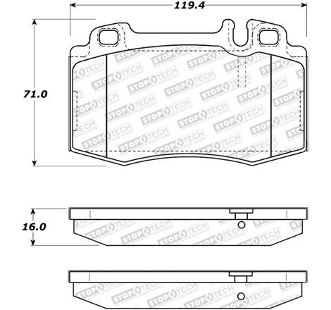 StopTech 02-06 Mercedes-Benz S500 / 03-06 Mercedes-Benz CL500 Street Performance Front Brake Pads