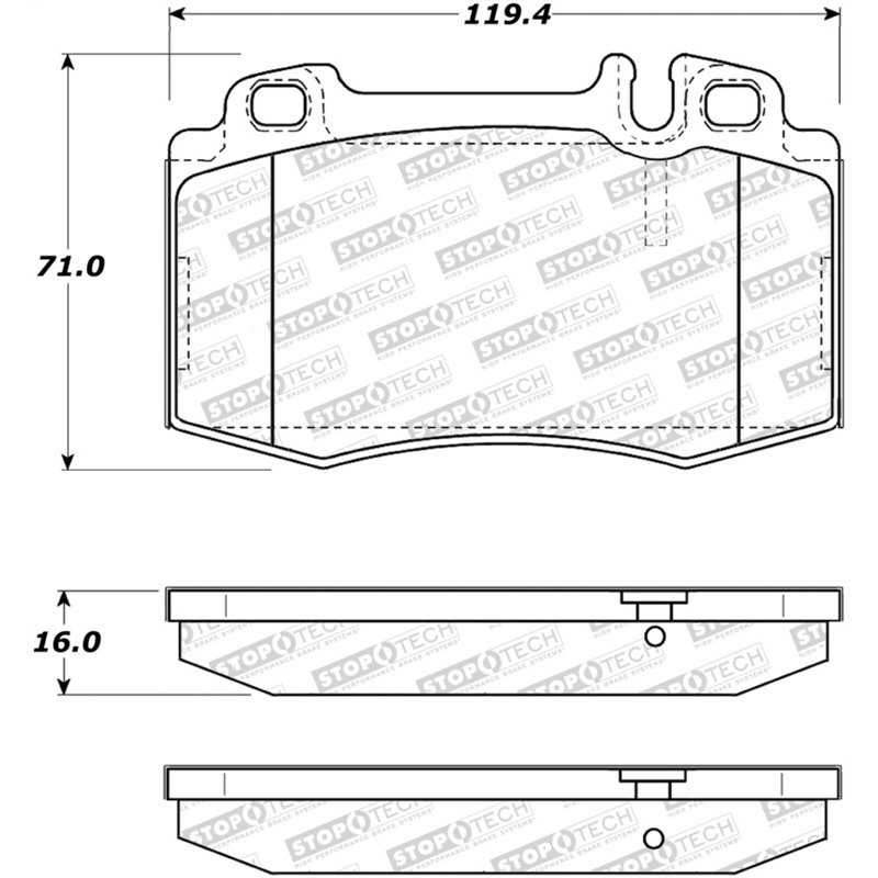 StopTech 02-06 Mercedes-Benz S500 / 03-06 Mercedes-Benz CL500 Street Performance Front Brake Pads