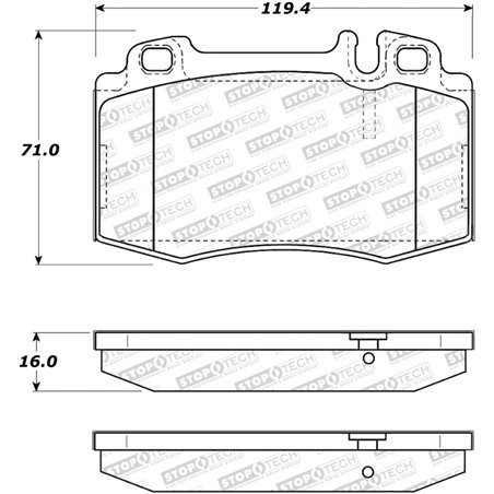 StopTech 02-06 Mercedes-Benz S500 / 03-06 Mercedes-Benz CL500 Street Performance Front Brake Pads