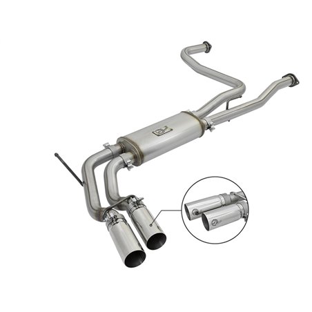 aFe Rebel Series 3in SS Cat-Back Exhaust System w/ Polished Tip 04-15 Nissan Titan V8 5.6L