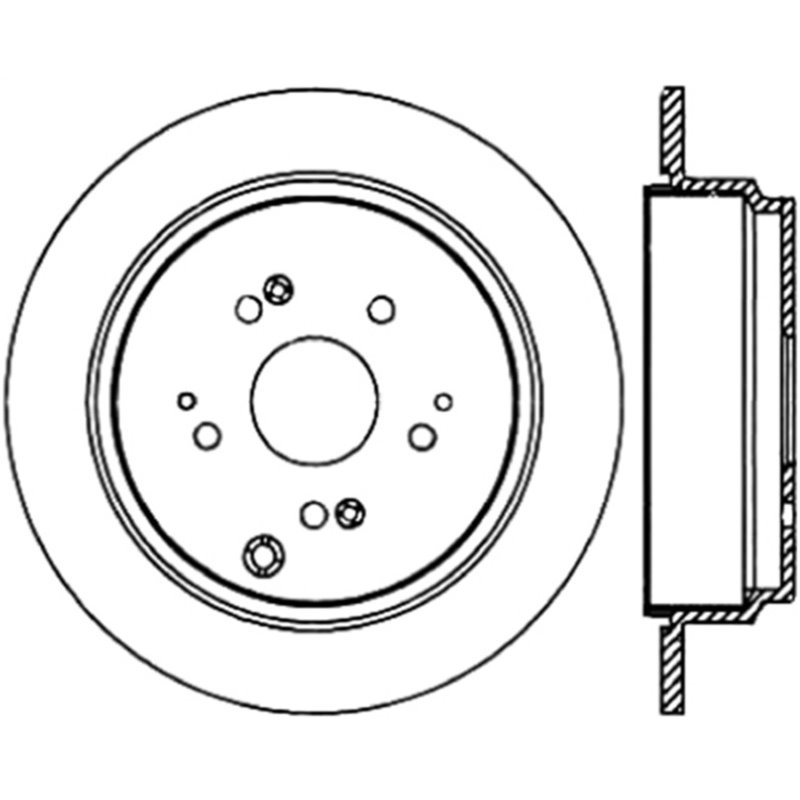 Stoptech 07-18 Acura RDX Rear Premium Cryostop Brake Rotor