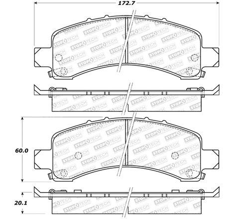 StopTech Sport Brake Pads w/Shims - Front