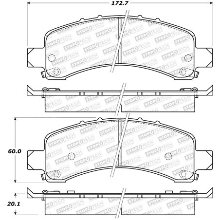 StopTech Sport Brake Pads w/Shims - Front