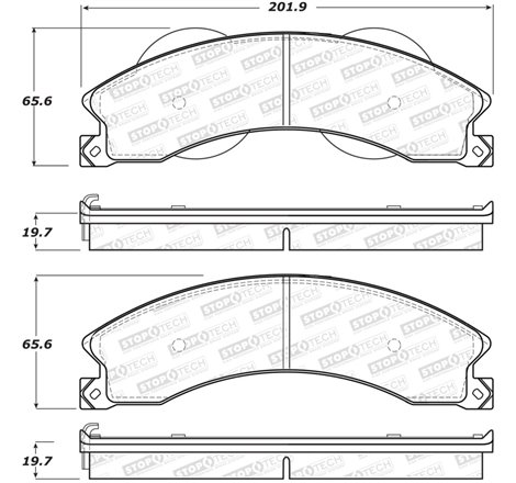 StopTech Sport Brake Pads w/Shims - Front