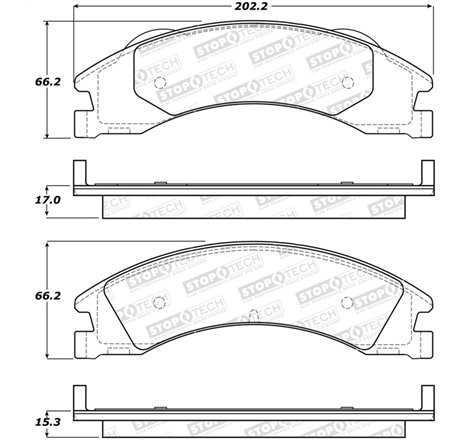 StopTech Sport Brake Pads w/Shims - Front