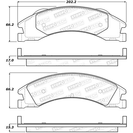 StopTech Sport Brake Pads w/Shims - Front