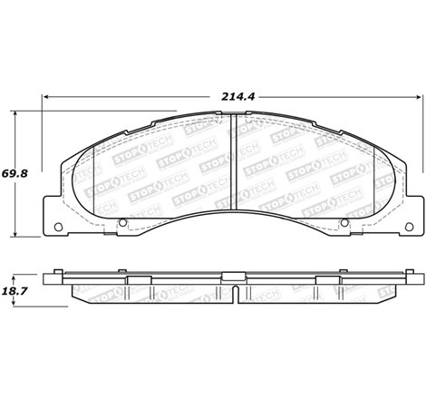 StopTech Sport Brake Pads w/Shims - Rear