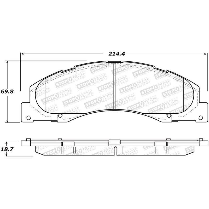 StopTech Sport Brake Pads w/Shims - Rear