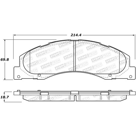 StopTech Sport Brake Pads w/Shims - Rear