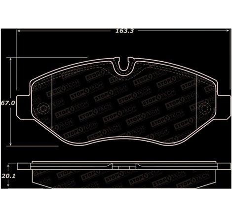 StopTech Sport Brake Pads w/Shims - Rear