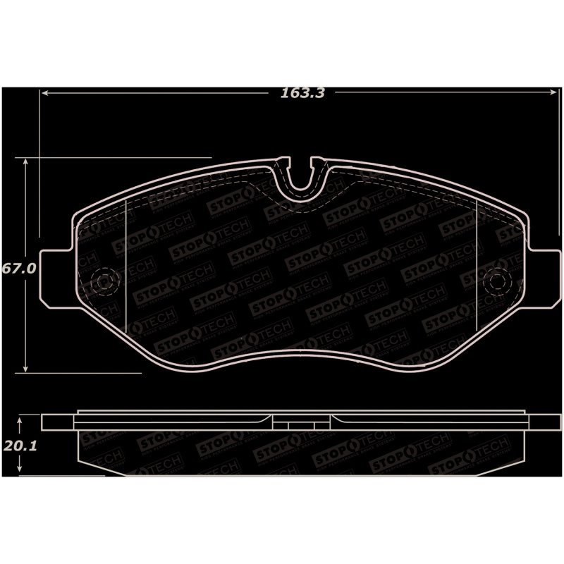 StopTech Sport Brake Pads w/Shims - Rear