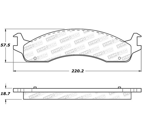 StopTech Sport Brake Pads w/Shims - Rear