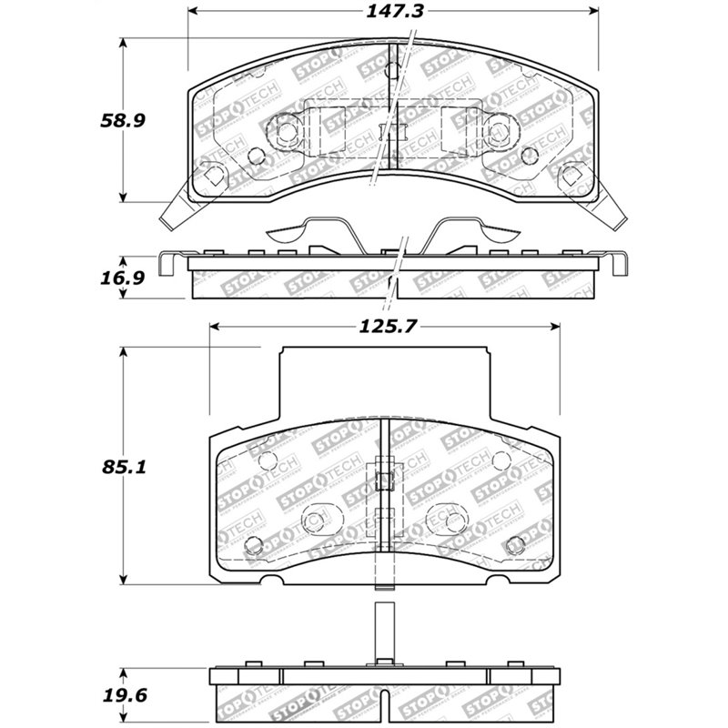 StopTech Sport Brake Pads w/Shims and Hardware