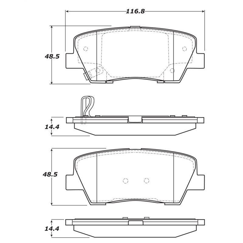 StopTech Sport Brake Pads w/Shims and Hardware