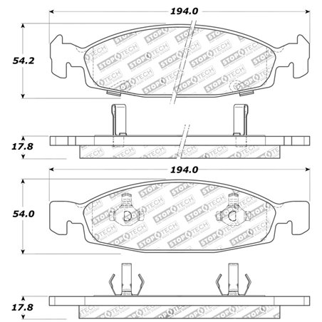 StopTech Sport Brake Pads w/Shims and Hardware - Front