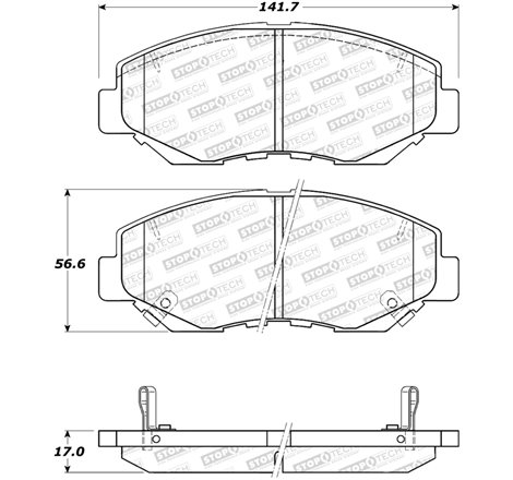 StopTech Sport Brake Pads w/Shims and Hardware - Front