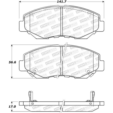 StopTech Sport Brake Pads w/Shims and Hardware - Front