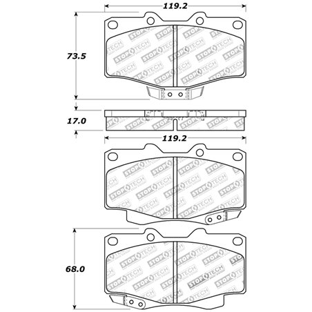 StopTech Sport Brake Pads w/Shims and Hardware - Front