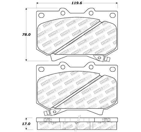 StopTech Sport Brake Pads w/Shims and Hardware - Front