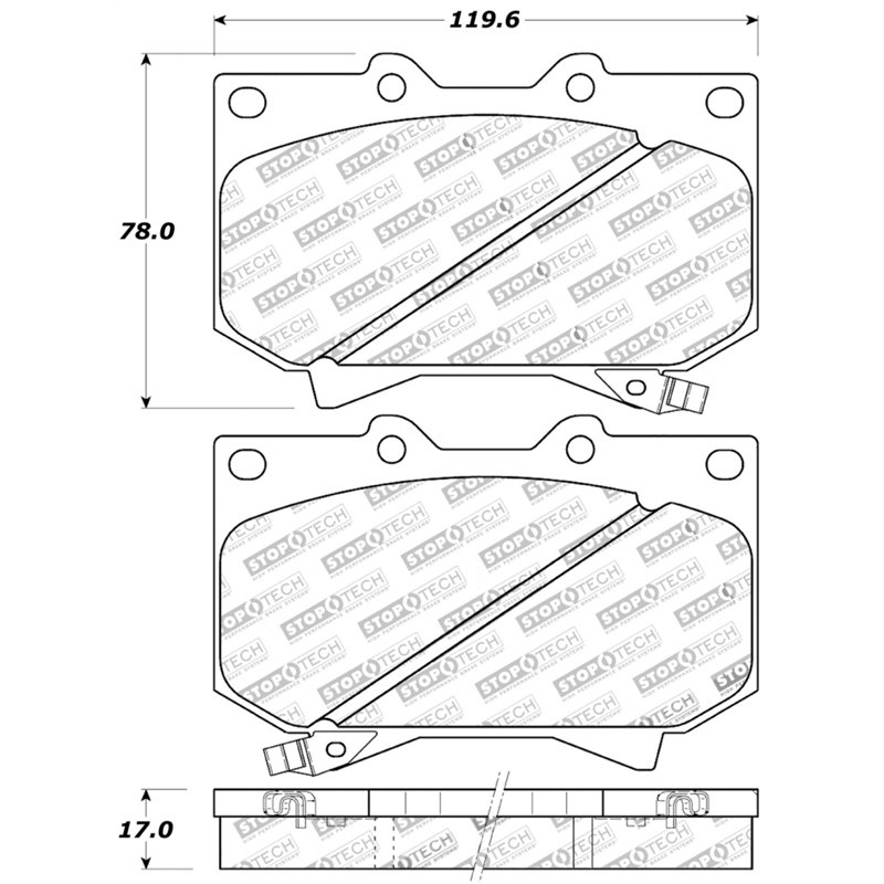 StopTech Sport Brake Pads w/Shims and Hardware - Front