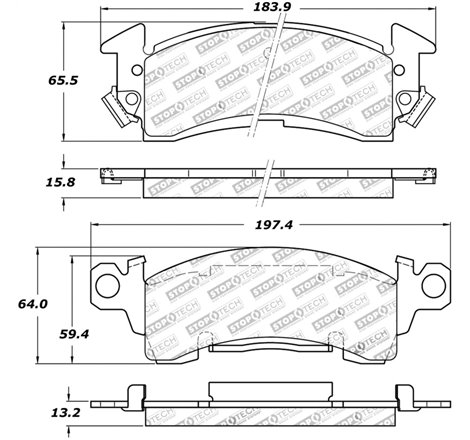 StopTech Sport Brake Pads w/Shims and Hardware - Front