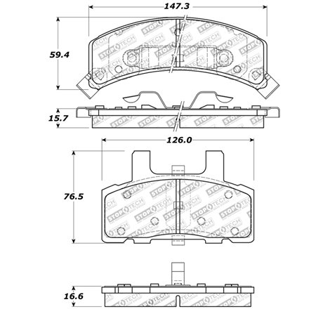 StopTech Sport Brake Pads w/Shims and Hardware - Front