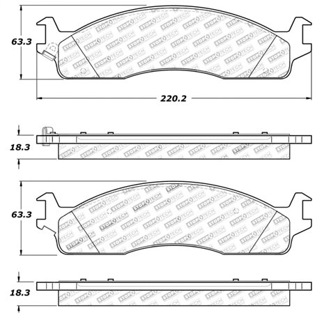 StopTech Sport Brake Pads w/Shims and Hardware - Front