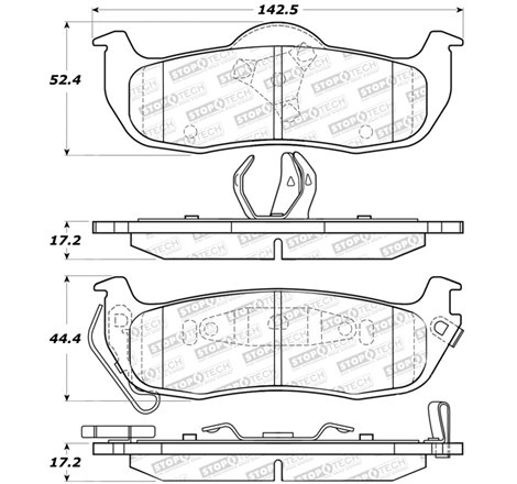 StopTech Sport Brake Pads w/Shims and Hardware - Front