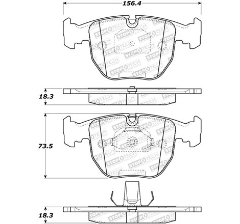 StopTech Sport Brake Pads w/Shims and Hardware - Front