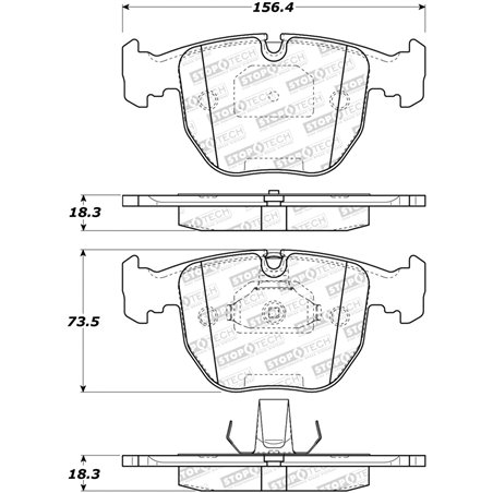 StopTech Sport Brake Pads w/Shims and Hardware - Front