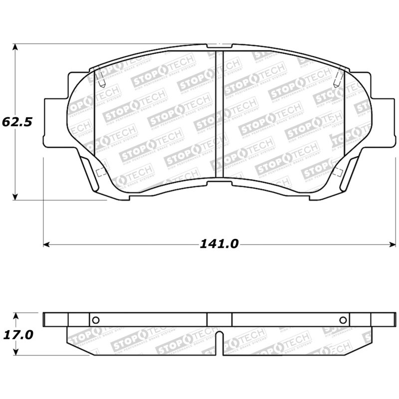 StopTech Sport Brake Pads w/Shims and Hardware - Front