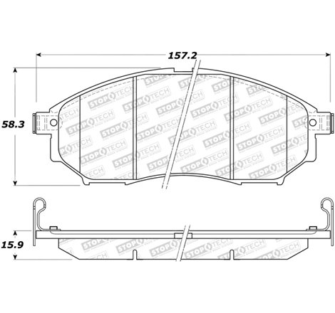 StopTech Sport Brake Pads w/Shims and Hardware - Front