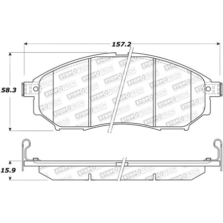 StopTech Sport Brake Pads w/Shims and Hardware - Front