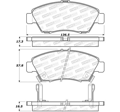 StopTech Sport Brake Pads w/Shims and Hardware - Front